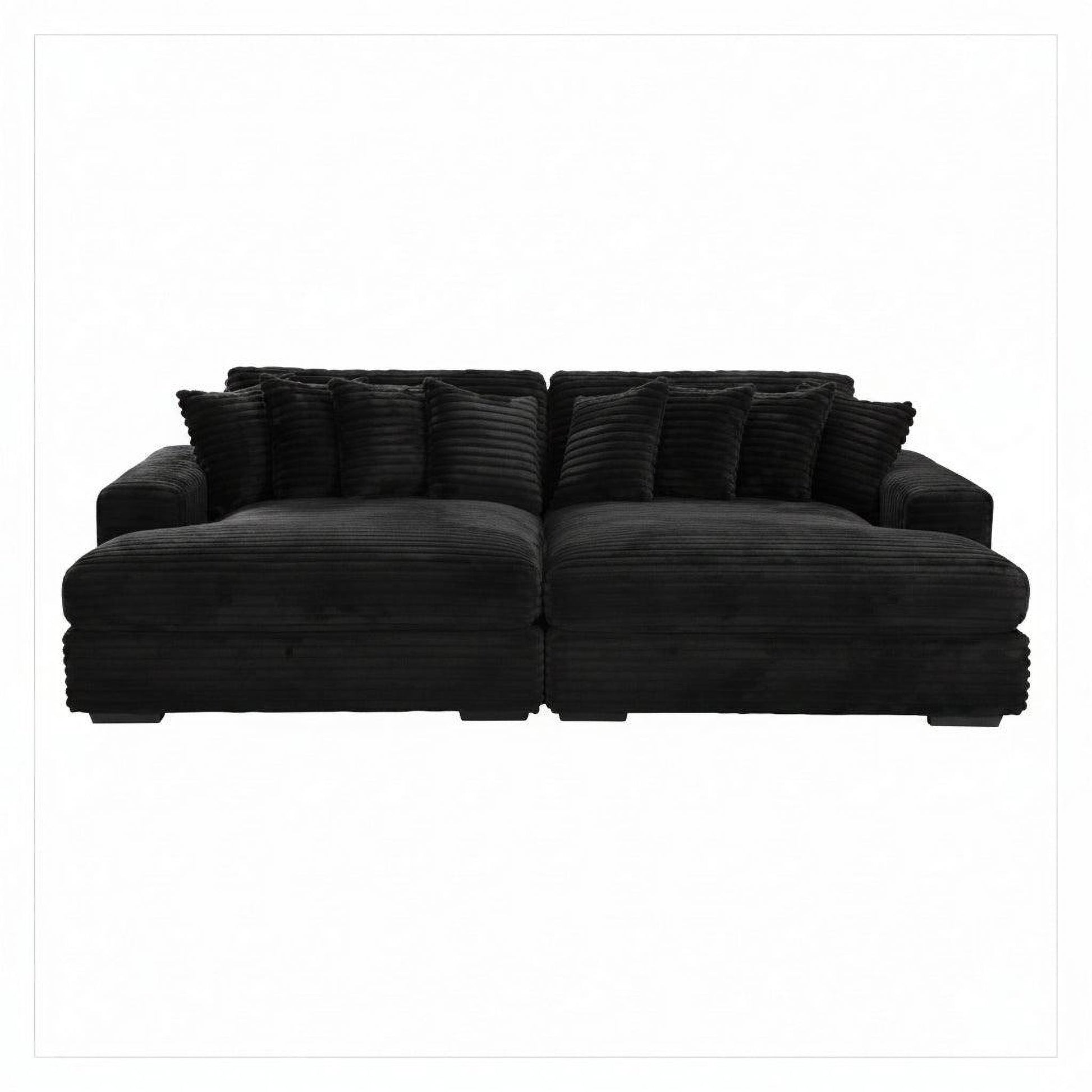 Karel Corduroy 2-Seater Sofa Bed in Charcoal
