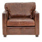 ROXIE AGED LEATHER SINGLE ARMCHAIR IN TOP GRAIN COW HIDE - MyChocolateWood
