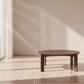 Adelle Solid Mindi Timber Round Coffee Table 110cm in Walnut - Chocolate Wood