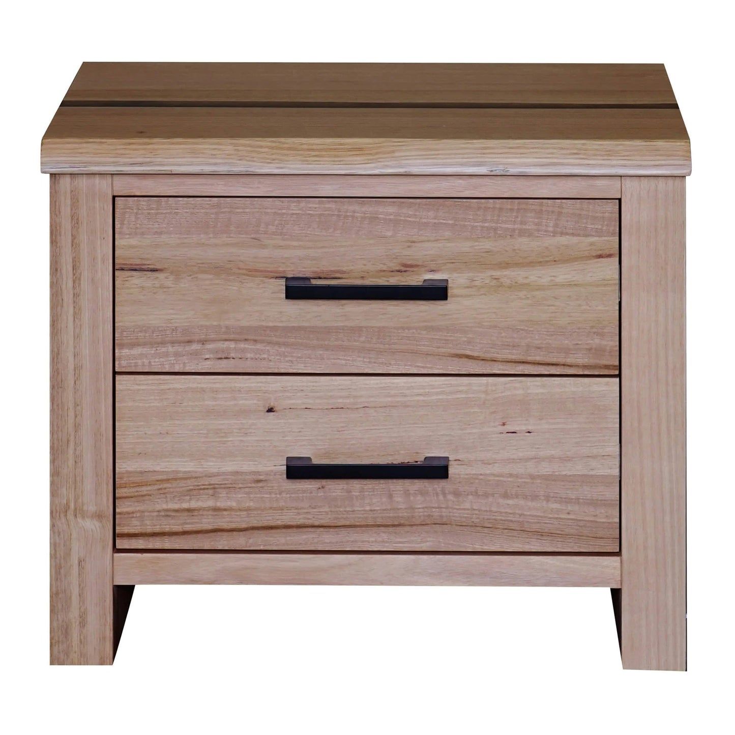 COLHAM MESSMATE TIMBER 2 DRAWER BEDSIDE TABLE NATURAL - MyChocolateWood