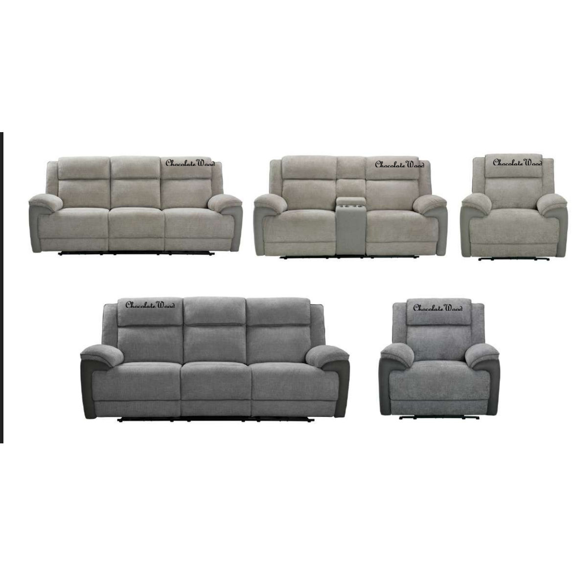 COLVOS 1-SEATER ELECTRIC RECLINER SOFA GRAPHITE COLOUR - MyChocolateWood
