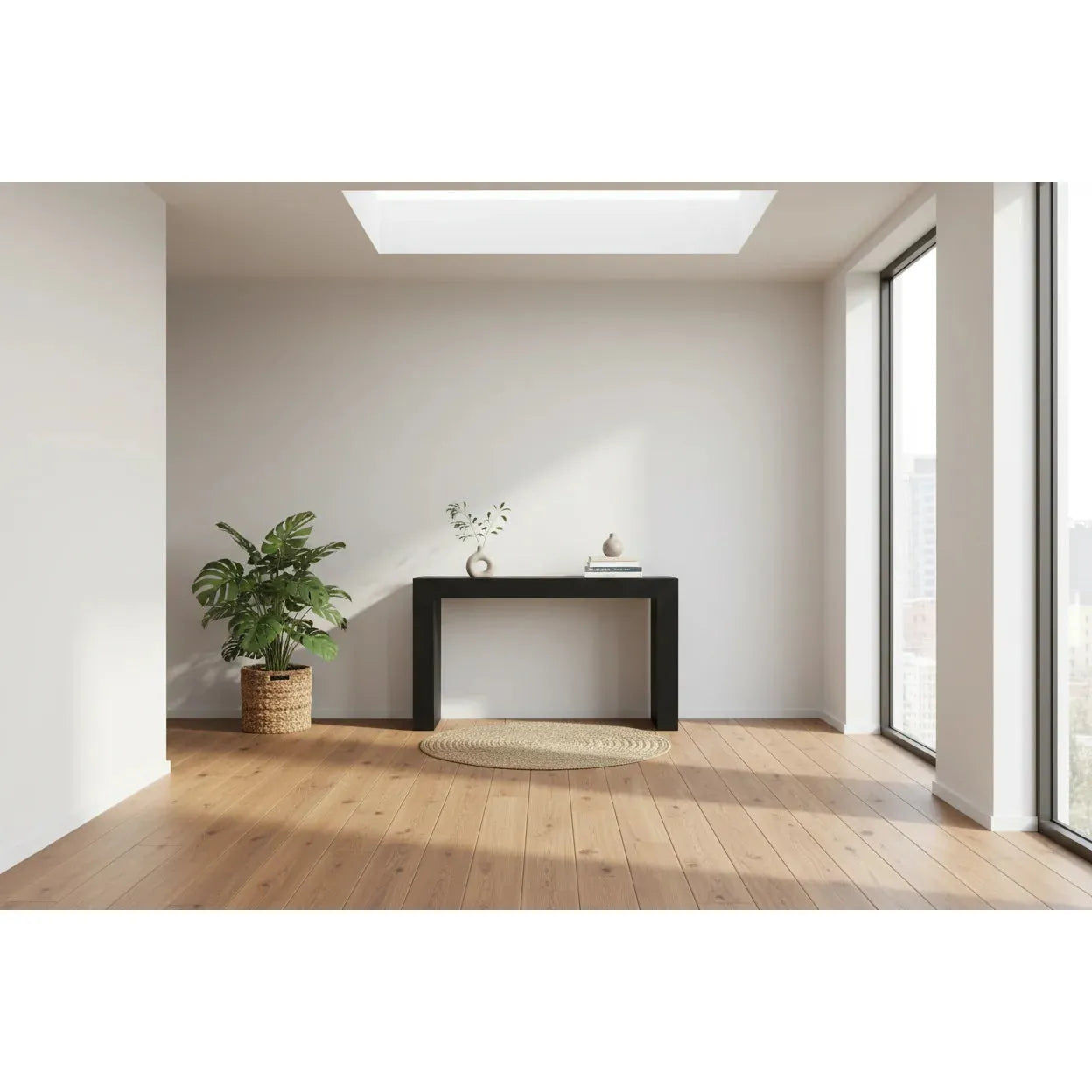 Hudson Solid Mindi Timber 1-Drawer Console Table / Hall Table 120cm in Black - Chocolate Wood
