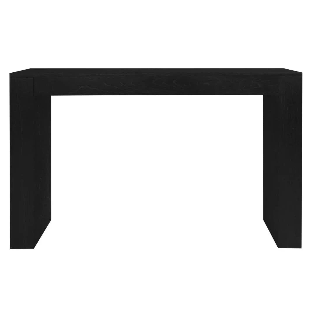 Hudson Solid Mindi Timber 1-Drawer Console Table / Hall Table 120cm in Black - Chocolate Wood