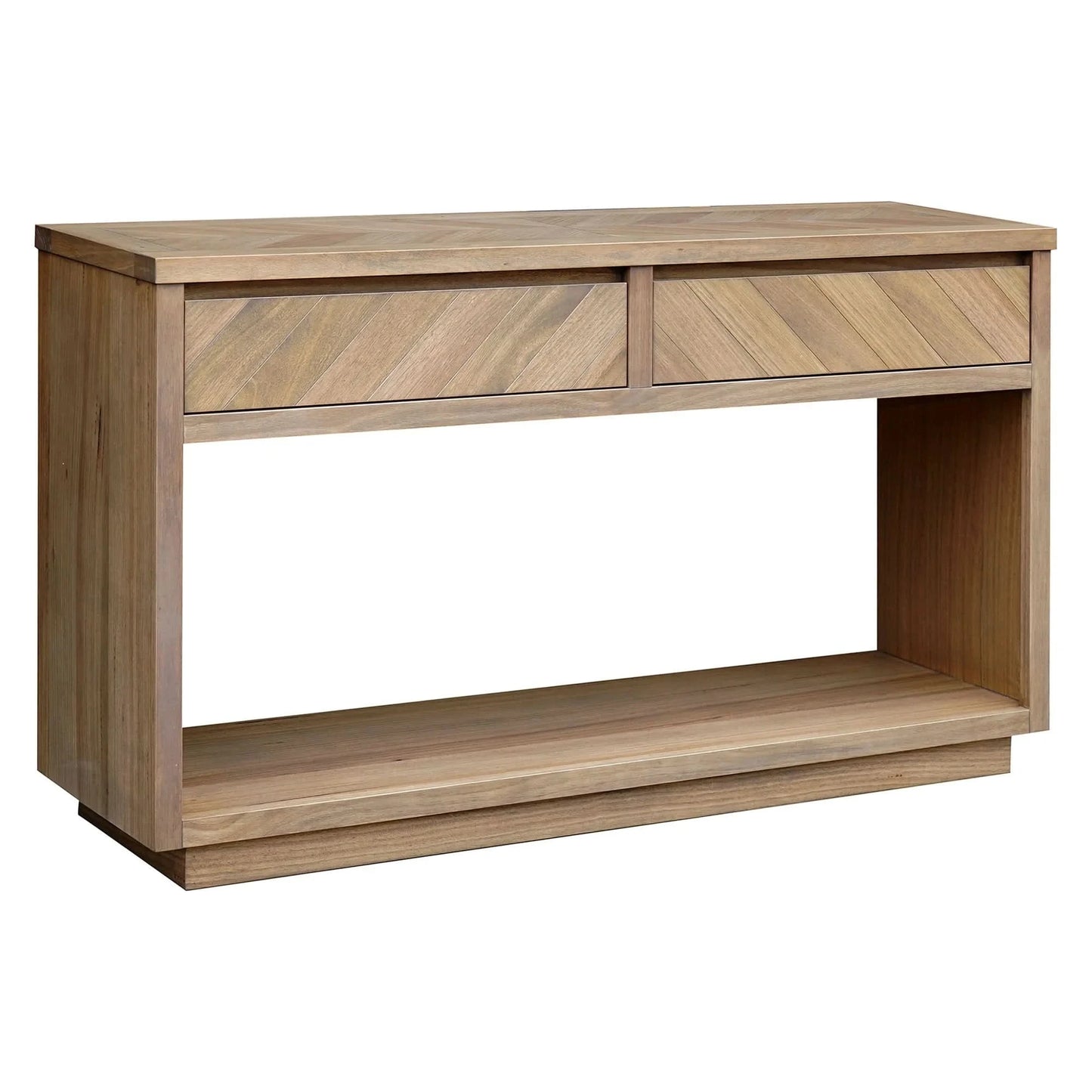 MONTCLAIRE PARQUETRY TIMBER CONSOLE TABLE/HALL TABLE NATURAL 140CM - MyChocolateWood