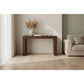 Hudson Solid Mindi Timber 1-Drawer Console Table / Hall Table 120cm in Walnut - Chocolate Wood