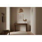 Hudson Solid Mindi Timber 1-Drawer Console Table / Hall Table 120cm in Walnut - Chocolate Wood