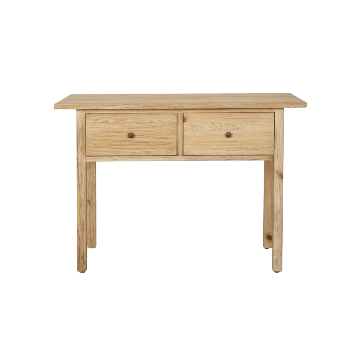 JOELLE 2-DRAWER CONSOLE TABLE/HALL TABLE DISTRESSED NATURAL - MyChocolateWood