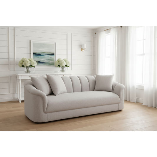 CORSINI FABRIC 3-SEATER SOFA - BEIGE - MyChocolateWood