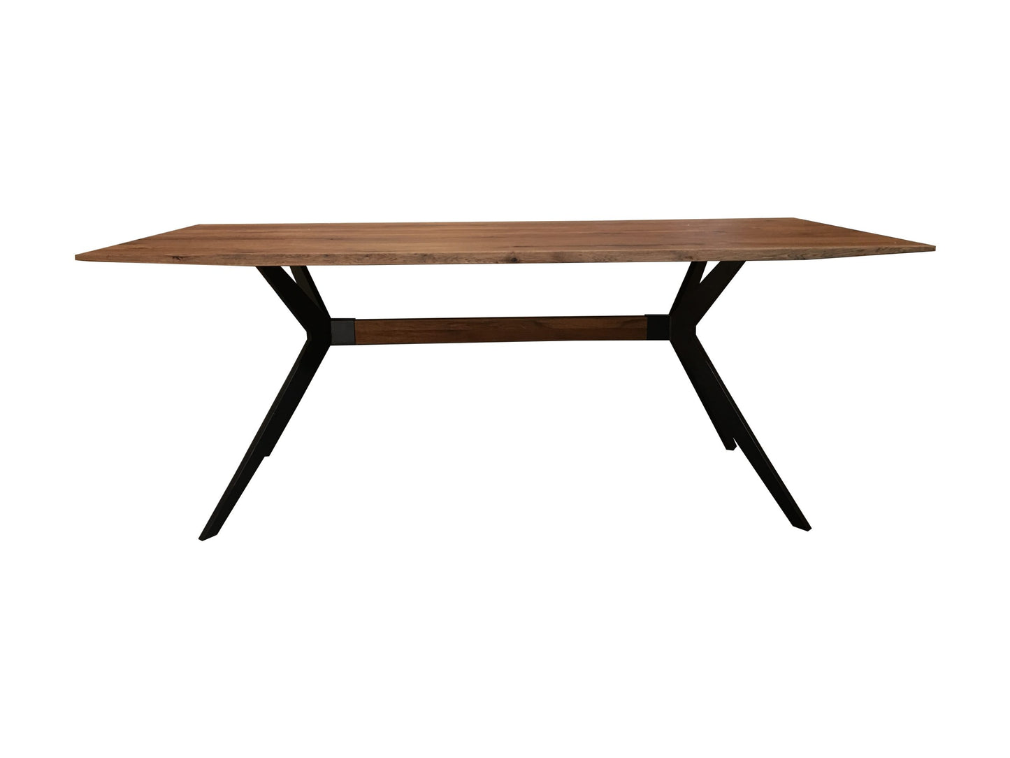 MONZA OAK & IRON DINING TABLE 200CM ANTIQUE - MyChocolateWood