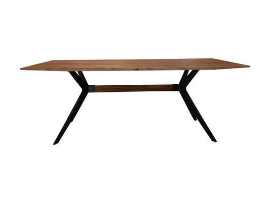 MONZA OAK & IRON DINING TABLE 200CM ANTIQUE - MyChocolateWood