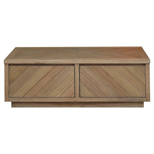 MONTCLAIRE PARQUETRY TIMBER COFFEE TABLE NATURAL - MyChocolateWood