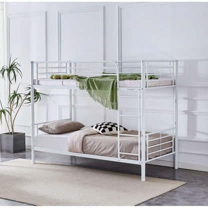 CURZON SINGLE OVER SINGLE BUNK BEDS WHITE