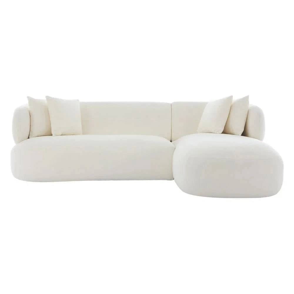 BEECHAM MODULAR 3-SEATER CORNER SOFA WITH RHF CHAISE - NATURAL CHENILLE - MyChocolateWood
