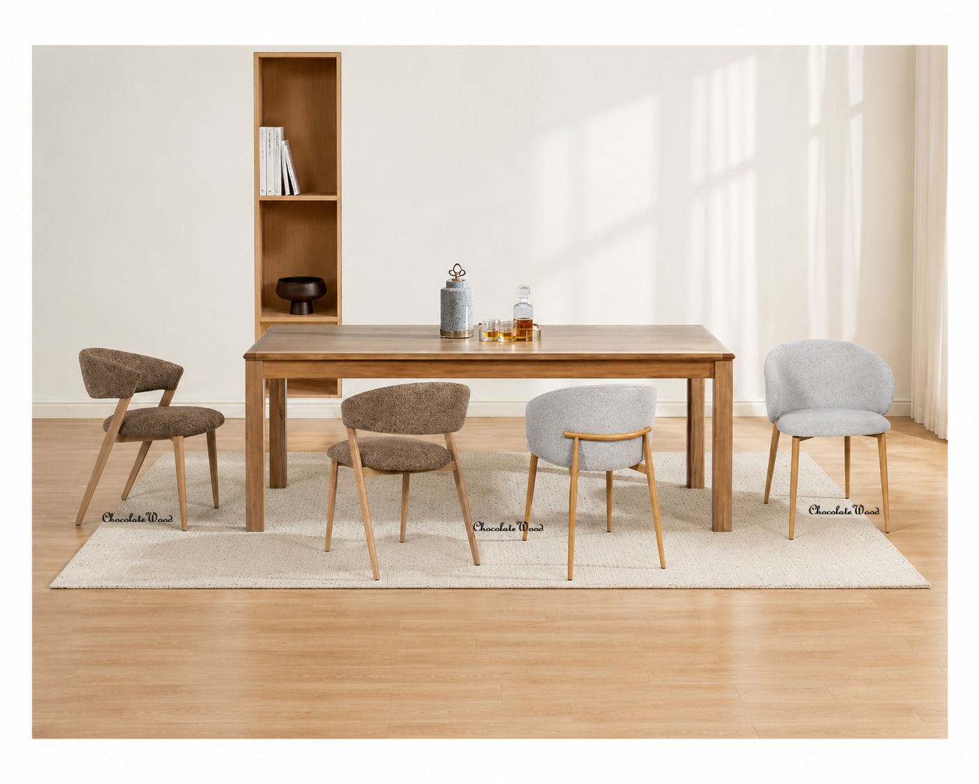 Denby Messmate Timber Dining Table Light Smoke 210cm