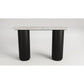 LUZON MARBLE CONSOLE TABLE/HALL TABLE BLACK/WHITE - MyChocolateWood