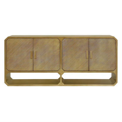 DELGARDO 4-DOOR BUFFET/SIDEBOARD BRUSHED ANTIQUE GOLD