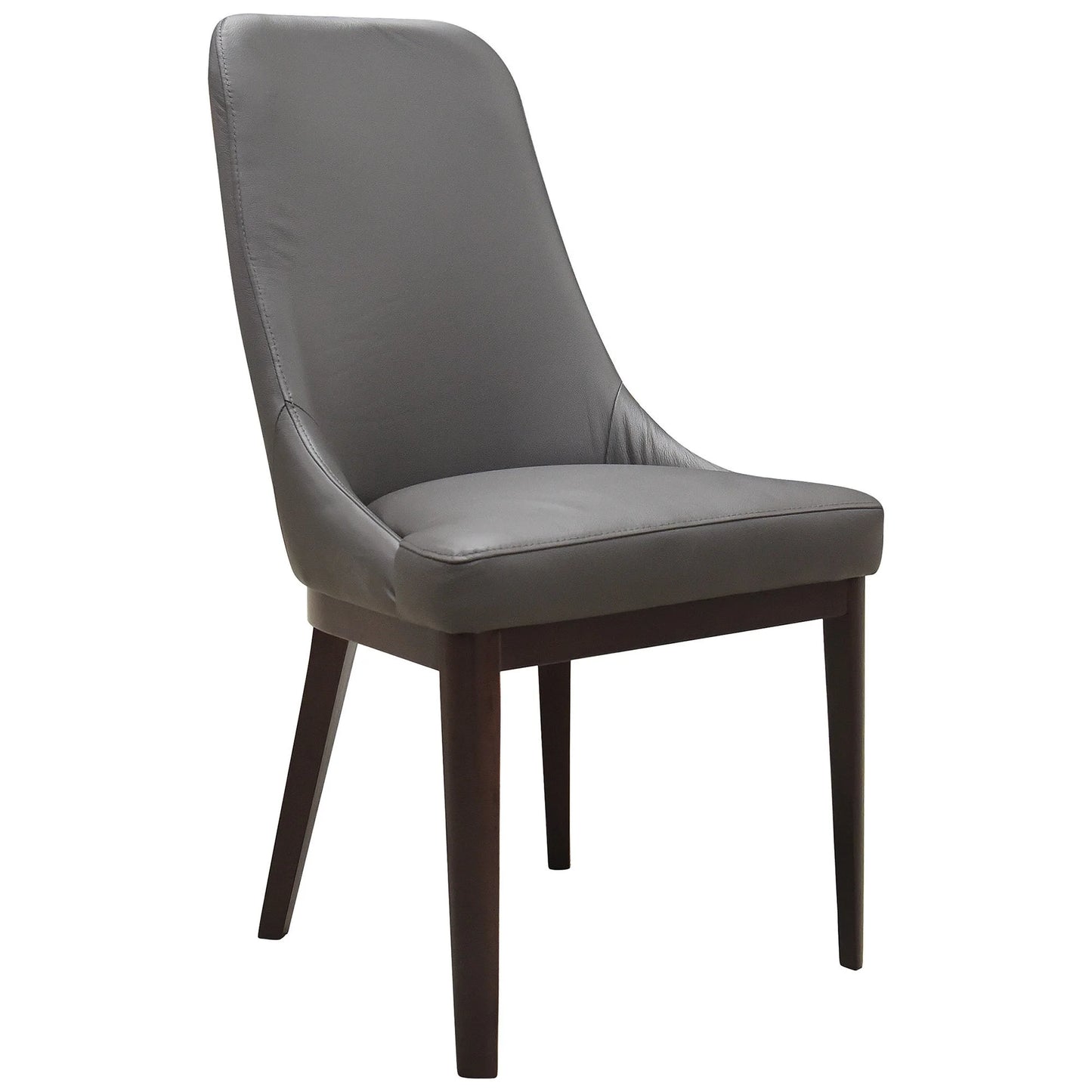 BOMONT REAL LEATHER DINING CHAIR DARK BROWN