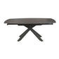 Dorit Swivel Extension Ceramic Glass Dining Table in Dark Grey - Chocolate Wood