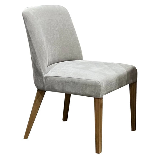 MONTCLAIRE FABRIC DINING CHAIR PEARL/NATURAL - MyChocolateWood