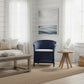 SHERIDAN RATTAN ARMCHAIR ACCENT CHAIR/ LOUNGE CHAIR DEEP BLUE - MyChocolateWood