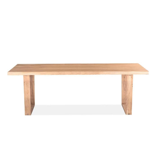 STROUD ELM VENEER TIMBER/MDF DINING TABLE  240CM NATURAL - MyChocolateWood