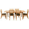 HADLEIGH OAK & RATTAN DINING TABLE 150CM NATURAL