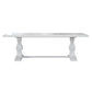 Sherborne acacia wood dining table by MyChocolateWood, 270cm long, showing its sturdy rectangular design and natural wood grain.