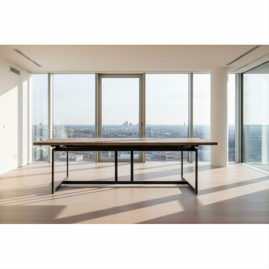 JESPIE RECYCLED ELM & IRON DINING TABLE 200CM (Copy) - MyChocolateWood