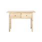 Joelle 2-Drawer Console Table in Distressed Natural - Chocolate Wood