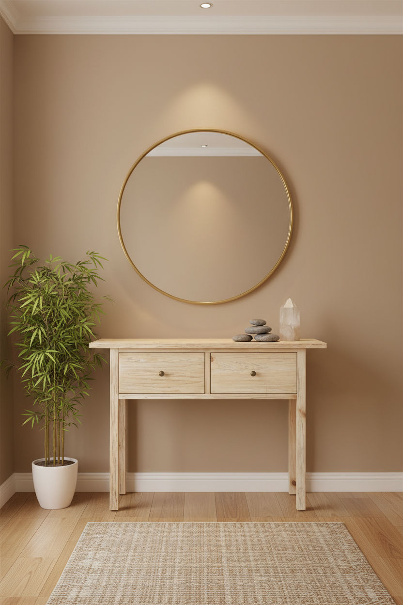 JOELLE 2-DRAWER CONSOLE TABLE/HALL TABLE DISTRESSED NATURAL - MyChocolateWood