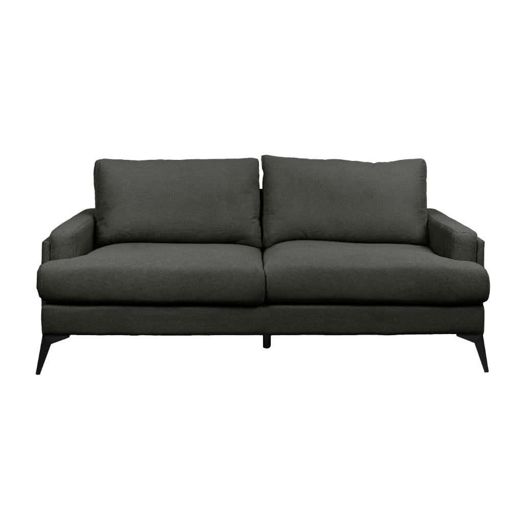 KIRTON FABRIC 2-SEATER SOFA DARK GREY - MyChocolateWood