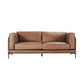 DAVIEN DARK BROWN 2.5 SEATER SOFA TOP GRAIN COW LEATHER - MyChocolateWood