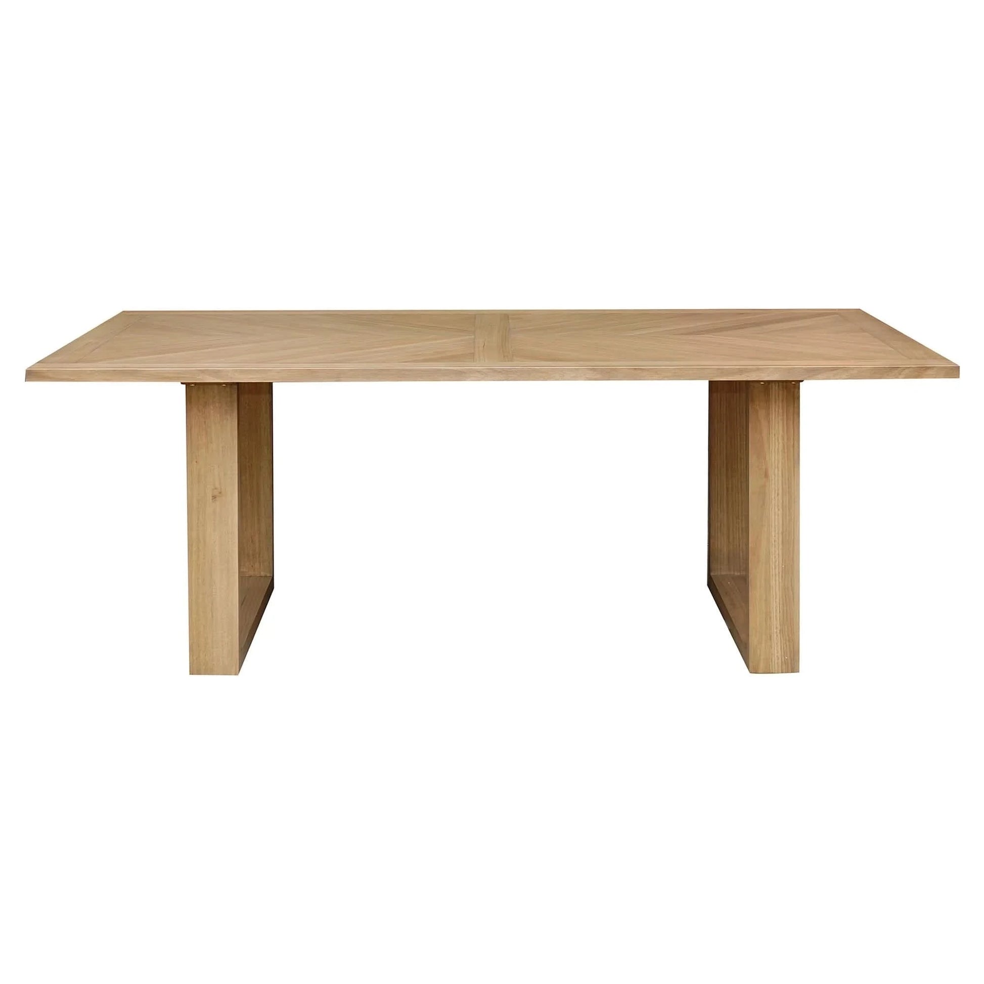 MONTCLAIRE TIMBER DINING TABLE - PARQUETRY TOP - NATURAL 240CM - MyChocolateWood