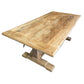 CLIFTON RUSTIC RECYCLED ELM DINING TABLE HAMPTONS STYLE 200CM - NATURAL DRIFTWOOD - MyChocolateWood