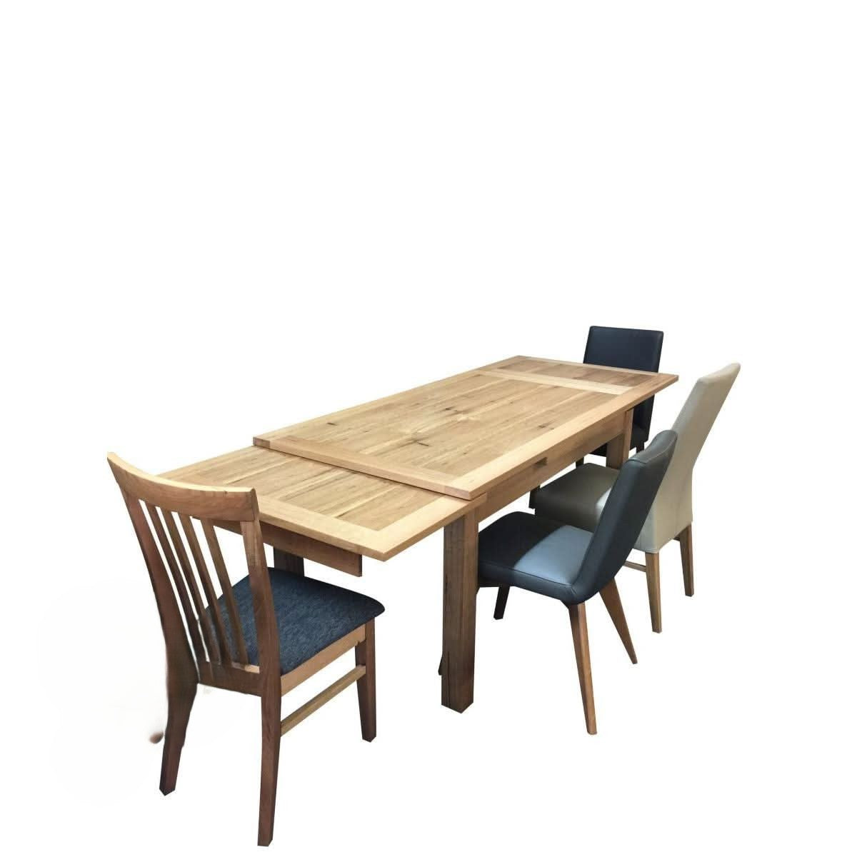 DARI TASSIE OAK SIDE EXTENSION DINING TABLE 150/250CM - MyChocolateWood