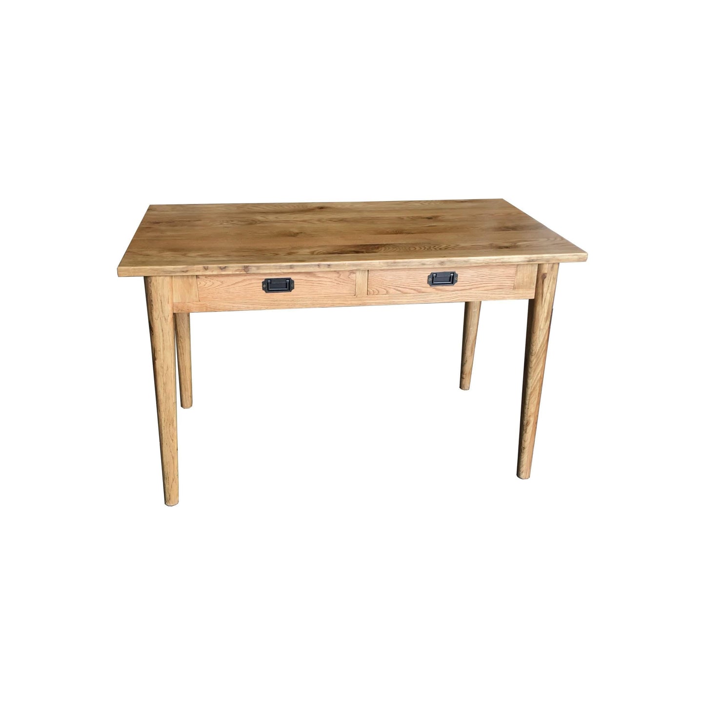 FITAN SOLID OAK 2-DRAWER CONSOLE TABLE/HALL TABLE 120CM NATURAL - MyChocolateWood