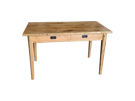 FITAN SOLID OAK  2-DRAWER CONSOLE TABLE/HALL TABLE 120CM NATURAL - MyChocolateWood