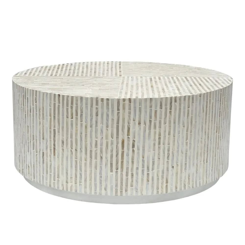 ELDORA MOTHER OF PEARL HAND MADE COFFEE TABLE - MyChocolateWood
