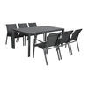ELPHIN 7 PIECE OUTDOOR DINING SET CHARCOAL