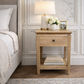 2 X ELLA SOLID OAK BEDSIDE TABLES WITH A SHELF - MyChocolateWood