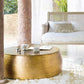 EMORI BRASS LOOK HAMMERED COFFEE TABLE - MyChocolateWood