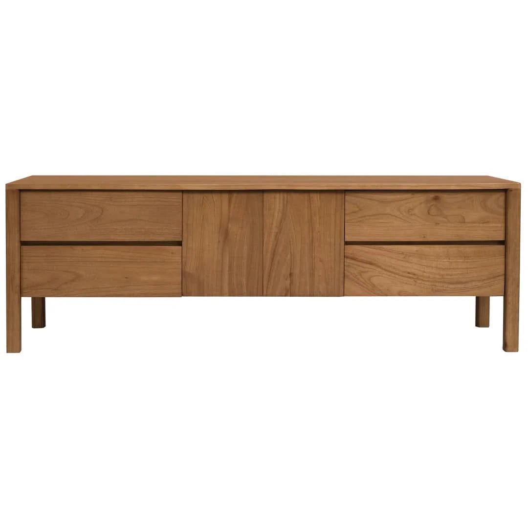 ADELLE SOLID MINDI WOOD 2-DOOR 4-DRAWER ENTERTAINMENT UNIT WALNUT (Copy) - MyChocolateWood