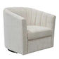 WINTHROP SWIVEL ARMCHAIR CHAIR/OCCASIONAL FAWN CHENILLE - MyChocolateWood