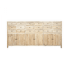 JOELLE 18-DRAWER 6-DOOR FILE CABINET DISTRESSED NATURAL - MyChocolateWood