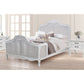 CLARENCE OAK 4 PIECE KING BED, BEDSIDES & DRESSER SET LIGHTLY DISTRESSED WHITE - MyChocolateWood