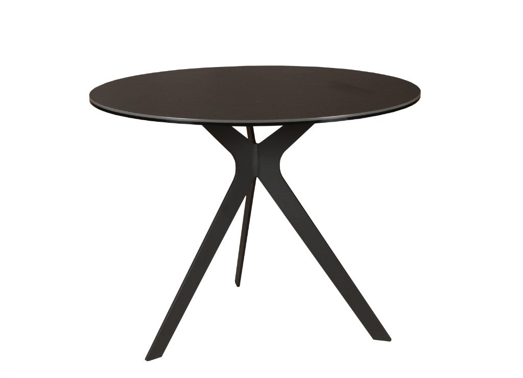 FLICKER CERAMIC GLASS SIDE TABLE/LAMP TABLE DARK GREY 60CM - MyChocolateWood