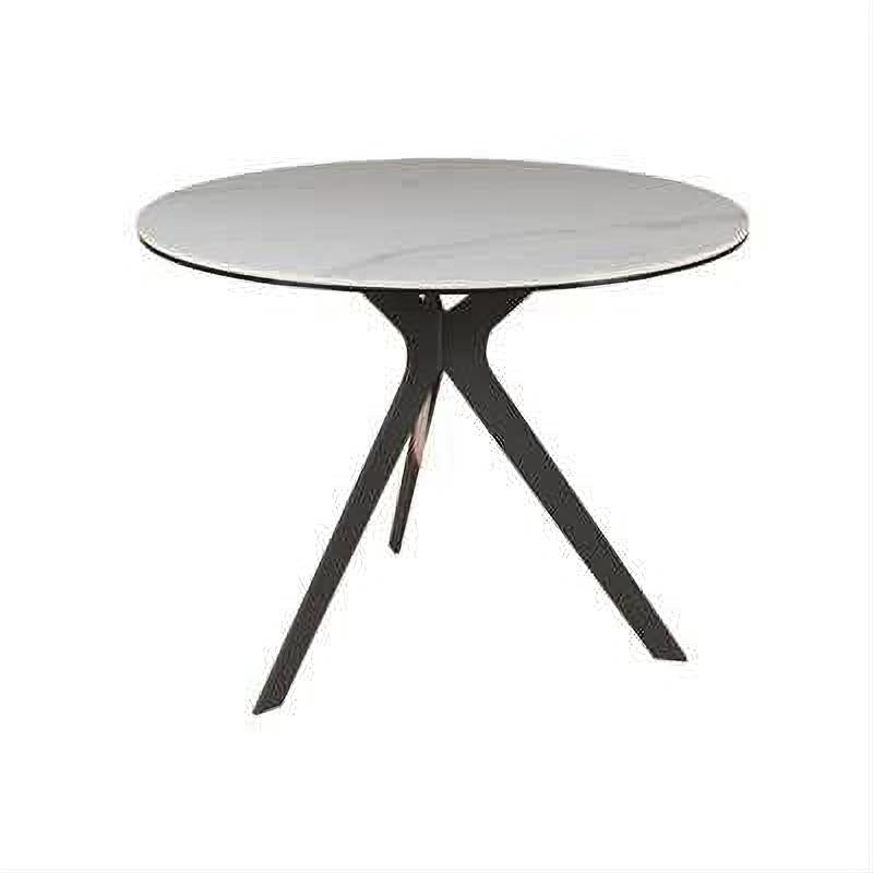Flicker Ceramic Glass Side Table / Lamp Table 60cm in White - Chocolate Wood