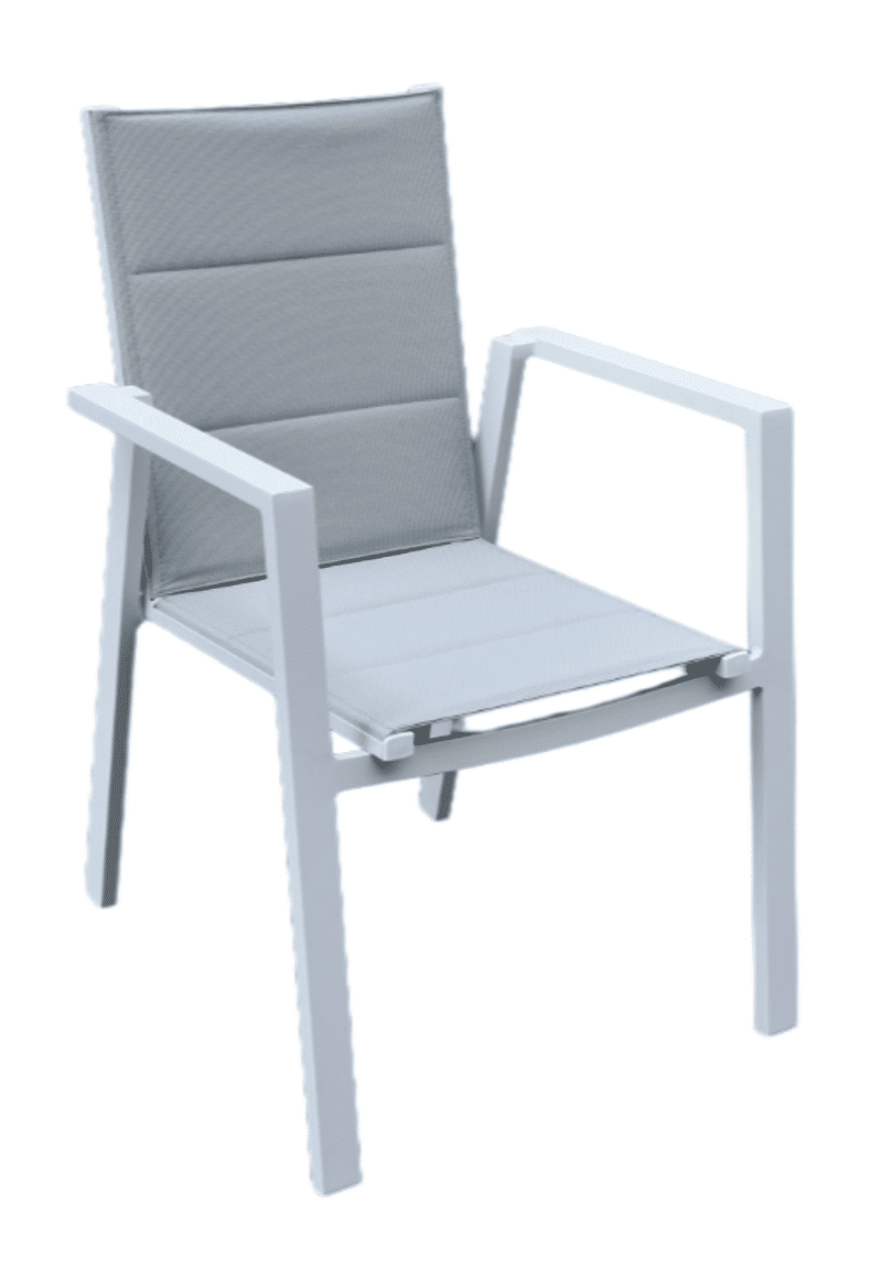 Finnigan 11 pce. Outdoor Aluminium Dining Set in White/Grey