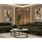 SPARKLER LEATHER 3-SEATER + 2-SEATER LEATHER SOFA OLIVE LOUNGE SET - MyChocolateWood