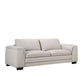 MACKENZIE LEATHER 3-SEATER SOFA - GREY - MyChocolateWood